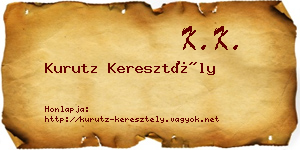 Kurutz Keresztély névjegykártya